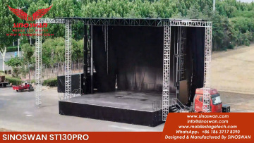 The SINOSWAN ST130Pro Mobile Stage crushed logistics for the Georgia Black Sea Carnival.