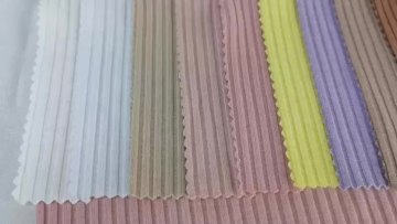 Factory cheap price ribbed thick viscose rib polyester loose knit summer dress fabric supplier1