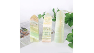 Wholesale  Crystal Healing Stone Crystal Obelisk Caribbean jasper Tower for Decoration1