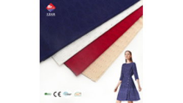 New Arrival Soft 94%polyester 6%spandex 180gsm Solid Color Knit Dyed Water Soluble DTY Hole Jacquard Fabric for Women Garment1