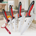 Beauty Gifts nice touch handle kitchen knife set Ceramic Knife 3" 4" 5" 6" inch+Peeler+Covers Paring fruit knife set
