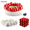SHENHONG 3PCS/SET 3D Cloud Ball Home Party Mousse Cake Mold For Baking Silicone Mould DIY Cookie Fondant Brownie Homemade Bakery