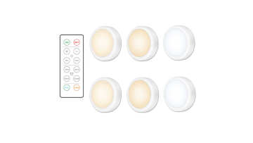AA Battery Powered Cool And Warm White Wireless LED Under Cabinet Lighting LED Puck Light 6 Pack With Remote For Kitchen Closet1