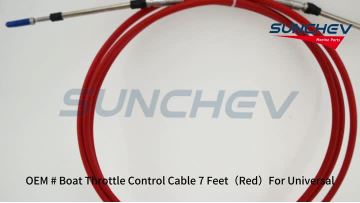 Boat Throttle Control Cable 7 Feet（Red）