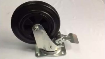 Plastic Core Black Rubber Caster
