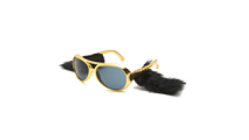 Disco Costume Elvis Rockstar Glasses Beard Sideburns Sunglasses for 50s and 60s Party Favors Sunglasses1