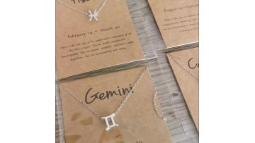 Elegant 12 Zodiac Sign Pendant Birthday Sign Necklace1