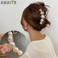 AWATYR 2020 New Hyperbole Big Pearls Acrylic Hair Claw Clips Big Size Makeup Hair Styling Barrettes for Women Hair Accessories