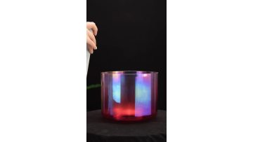 Q're Clear Red Crystal Singing Bowl