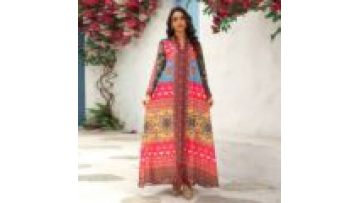 2025 New Fashion Printed Jalabiya Muslim Dress for Women Ramadan Abaya Long Dress Morocco Kaftan Dubai Robe Eid Dresses1