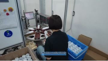 Machine pasting labels