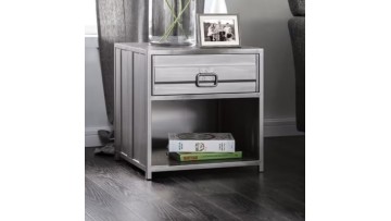 2 Tiers Side Table with Storage Drawer