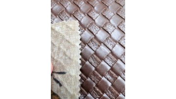 PVC Braided Leather Handbag Carrying Case Embossed Pattern Double Faced Stain Repellent Decorative