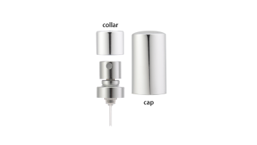 FEA15 shiny silver crimp pump with collar and aluminum cap