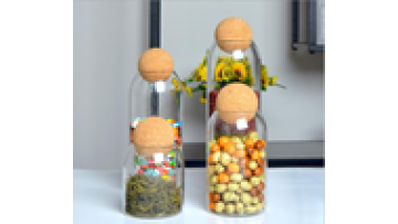 500ml 800ml 1200ml 1500ml Clear Borosilicate Glass Jars With Wood Cork Ball Lid Food Storage Jars1