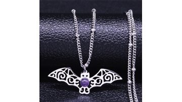 SN1821S Owl Stone Necklace