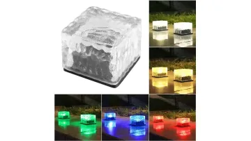 Stylish Solar-Powered LED Ice Brick Lights for Outdoor Spaces1