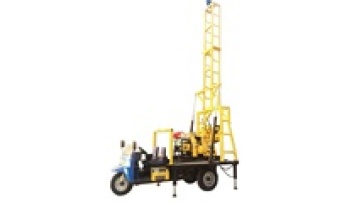 HW160S Tricycle Well Drill Rig Machine - Diesel Engine, 100m Depth, CE Certified1