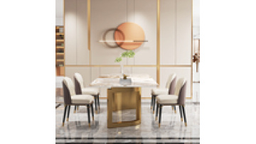 Modern unique luxury Italian marble dining table dining room furniture stainless steel base big size dining table1