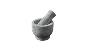 Pestle and Mortar Set: Natural Spice & Herb Crusher Grinder, Sesame White Natural Granite1