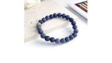 Blue Coral and Black Agate Stone Beaded Bracelets Wholesale1