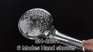 Leelongs Shower Factory Bathroom 6 Modes Full Chromed Plastic Power Shower Head1