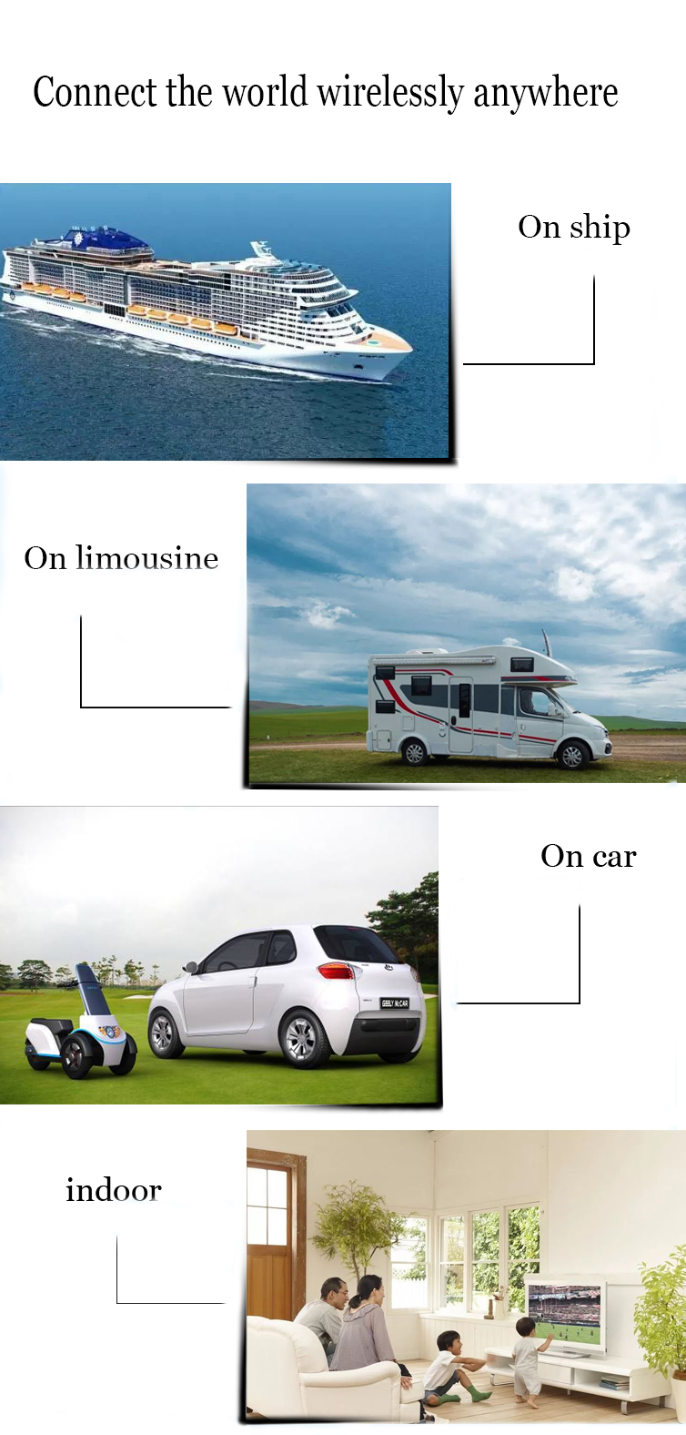 Car satellite tv antenna