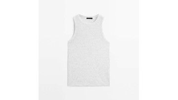 Women's pure cotton hanging neck collar top