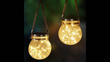 Waterproof Solar Powered Mason Jar fairy Lights Warm light Crack-like Glass bottle holiday decorative lights1