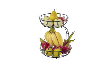 Double-layer fruit basket with banana.MP4