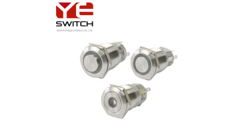 YESWITCH 19mm IP67 Momentary Self-Lock Switch