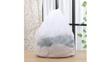 Drawstring laundry basket mesh bag thin net pull cord laundry bag with customized logo1