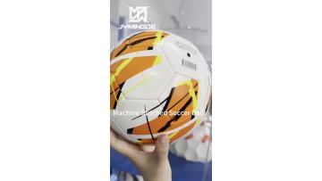 yellow machine sttitched soccer ball