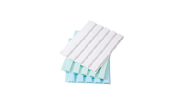Co-Extrusion Sky Blue And White 150*9Mm Wpc Wall Panel In Stock1