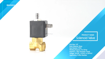 1/4'' 3 Way Normally Closed Brass Solenoid Valve F