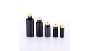 Round shoulder golden CRC lid bottle