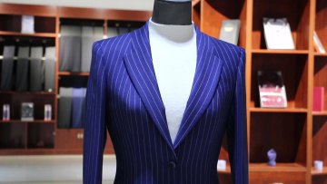 Sell Well Slim fit ladies office wear skirt suit custom Stripes elegant suit for woman1