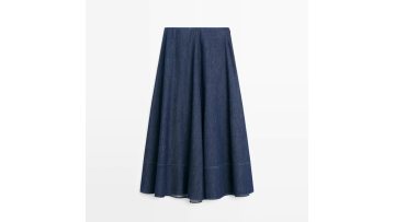 Women's urban casual retro versatile commuting style denim skirt