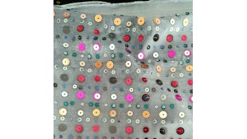 Wholesale new arrival colorful polyester velvet  glitter sequin of dress fabric1