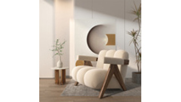 Maxky Wabi Sabi Wind Solid Wood Single Sofa Living Room Japanese Cream Nordic Balcony Leisure Chair Fabric Sofa Chair1