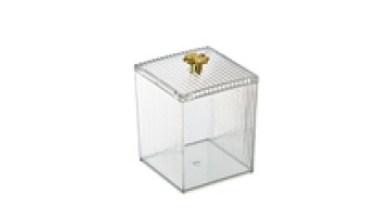 Acrylic Dustproof Makeup Storage Box for Organizing Lipsticks, Pads, and Cotton Swabs1