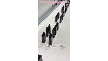 Black injection-molded small plastic  parts