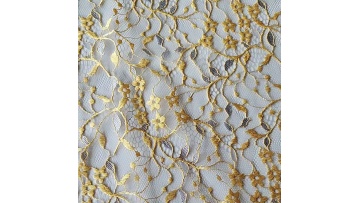 2021 new Light Yellow Knitted lace african wedding  guipure lace dress fabric1