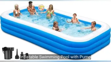 Inflatable Swimming Pool with Pump and Swimming Supplies1