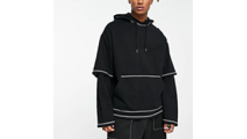 High Quality Custom Blank Contrast Stitch Hoodie for Men Fashionable Hoodies1