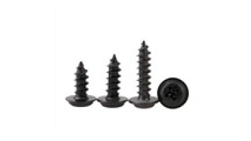 DIN 968 Black Tapping Screws Cross Recessed Pan Head Tapping Screws With Collar Wafer Head Self Tapping Round Head Screw1
