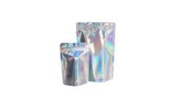 Custom Resealable Zipper Laser Holographic Cosmetic Aluminum Foil Mylar Bags Holographic Pouches For Eyeshadow Packaging Pouch1