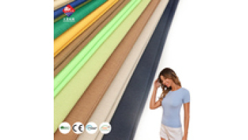 Manufacture Polyester Spandex 260GSM Elastic Soft Feeling Plain Dyed Rib Knit Fabric for Garment1