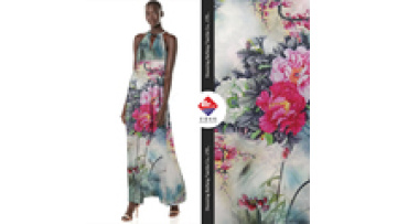 Good Dimension Stability Rayon Plain Cloth Printed Woven Fabric Soft for Spring Summer Women's Garment1