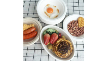 Bagasse 400ml 450ml 750ml bowl 850ml oval bowl with lid     